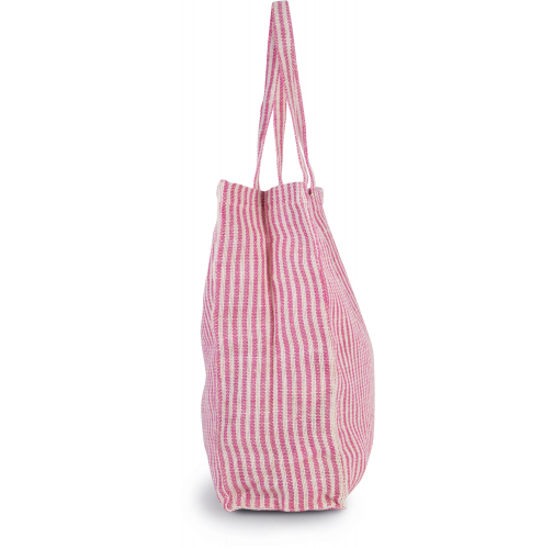 Bolsa shopper de juco a rayas