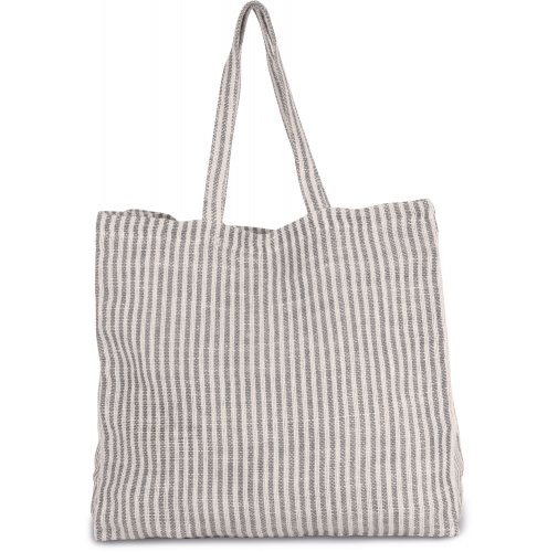 Bolsa shopper de juco a rayas