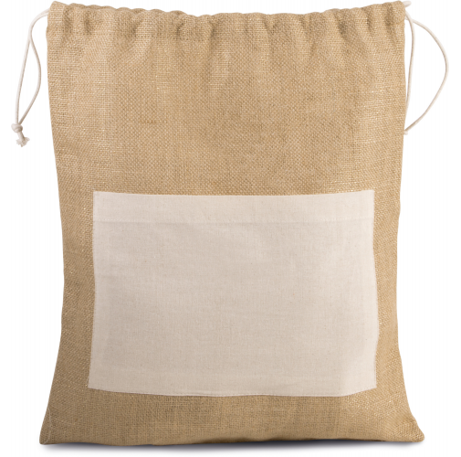 natural / gold Mochila de yute con cordones