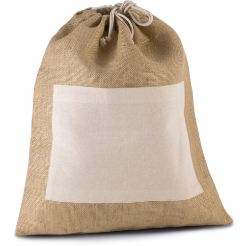natural / gold Mochila de yute con cordones
