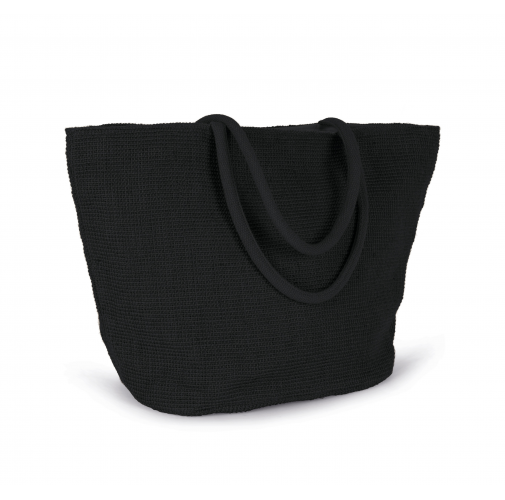 Bolsa shopper de hilo de yute tejido, efecto tejido tricotado
