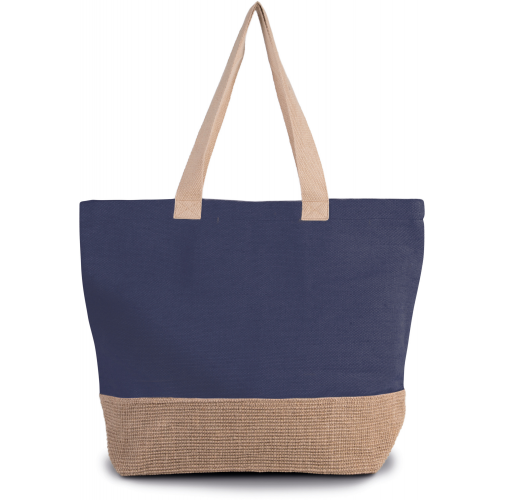 patriot blue / natural Bolsa shopper rústica de juco