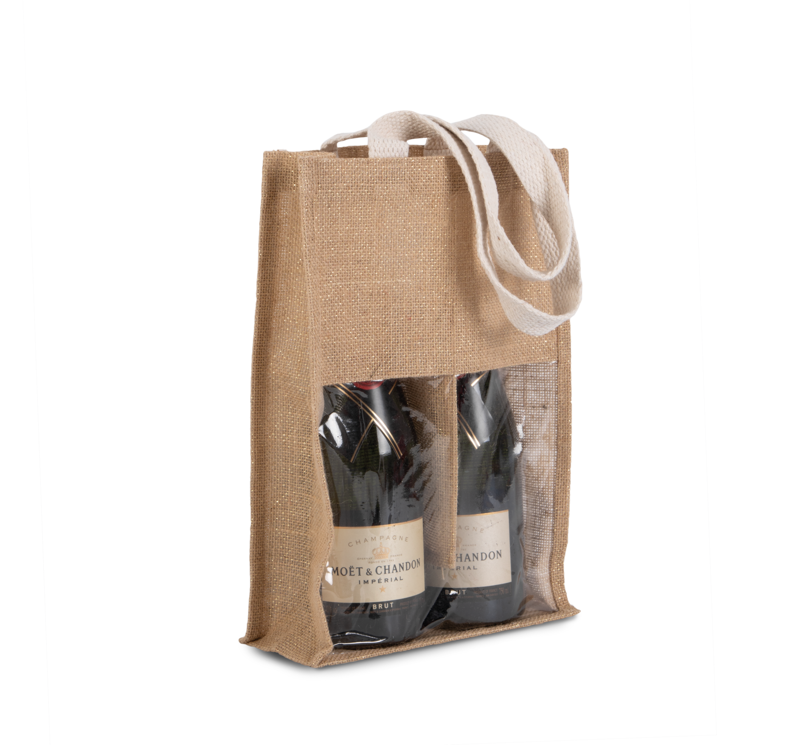 Bolsa de yute para botellas