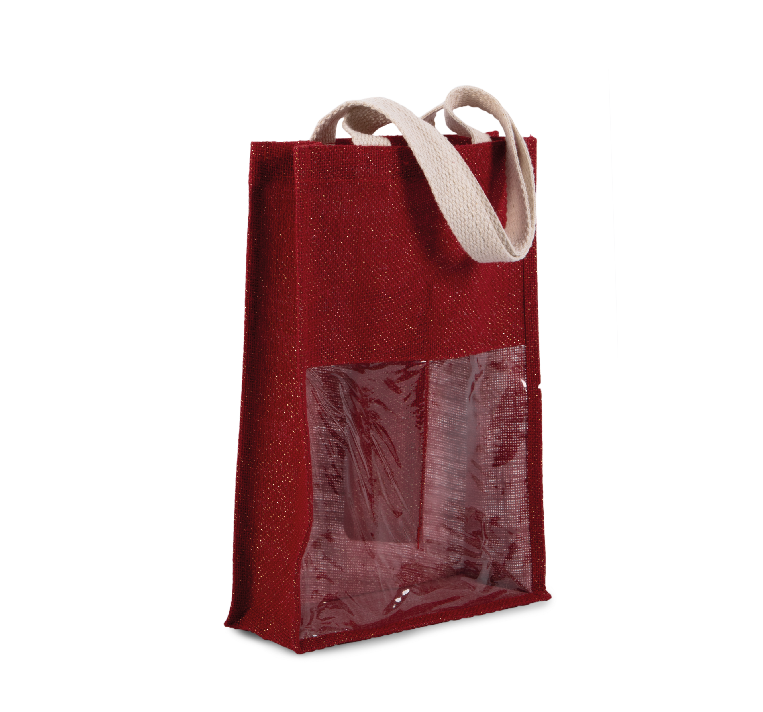 Bolsa de yute para botellas