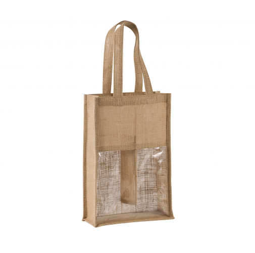 natural Bolsa de yute para botellas