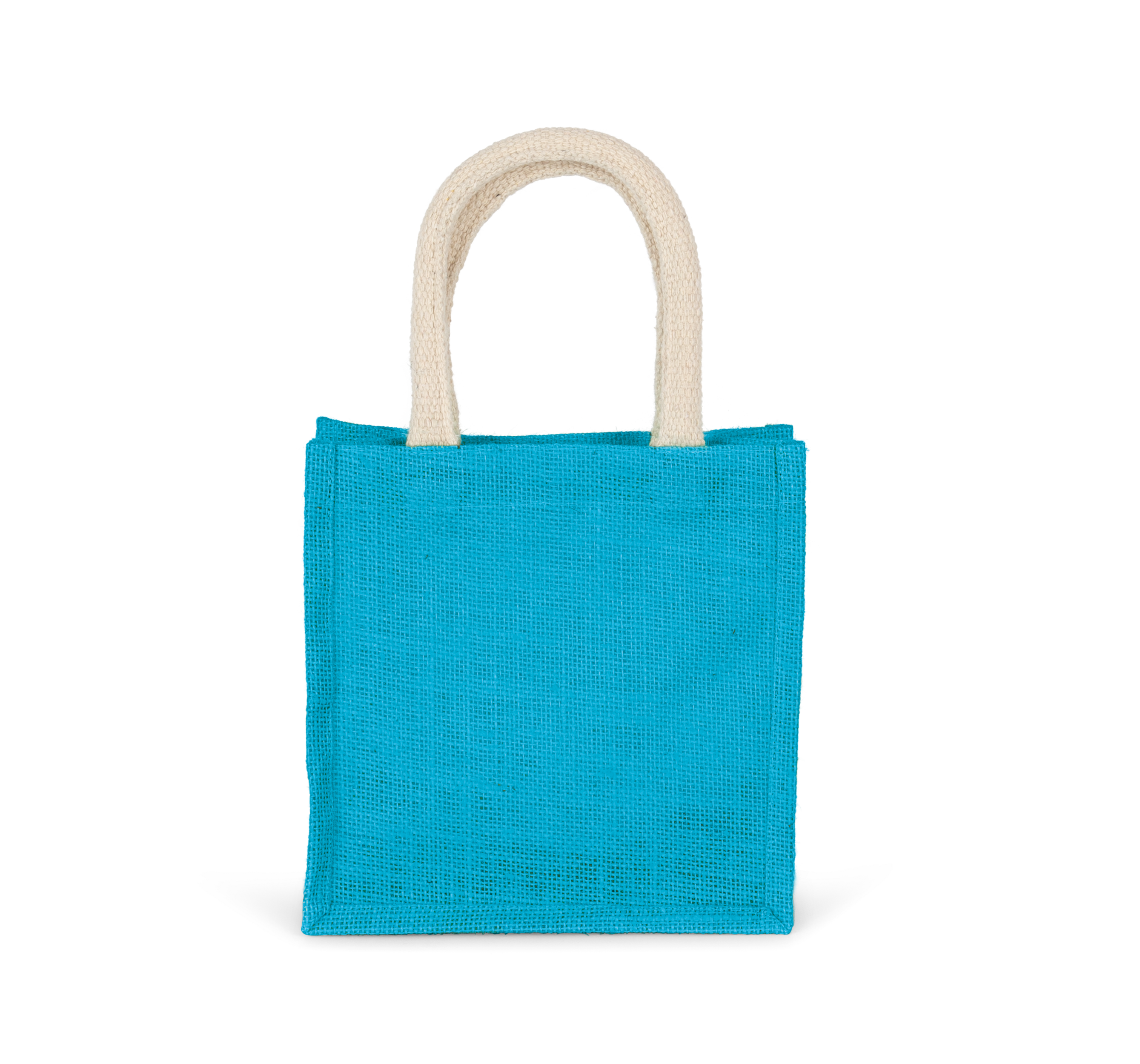 Bolsa estilo tote de tela de yute, modelo pequeño