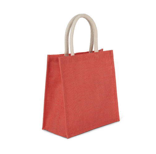 Bolsa estilo tote de tela de yute, modelo grande