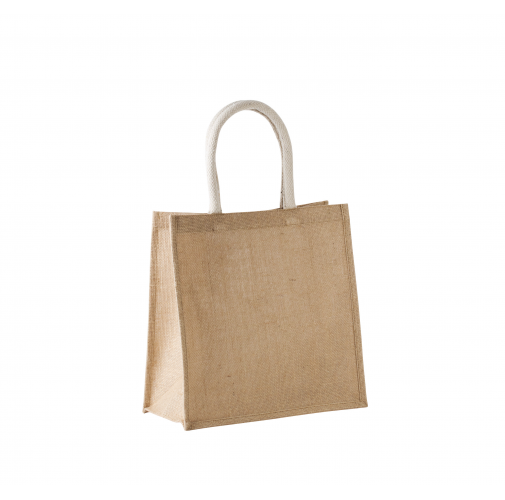 natural Bolsa estilo tote de tela de yute, modelo grande