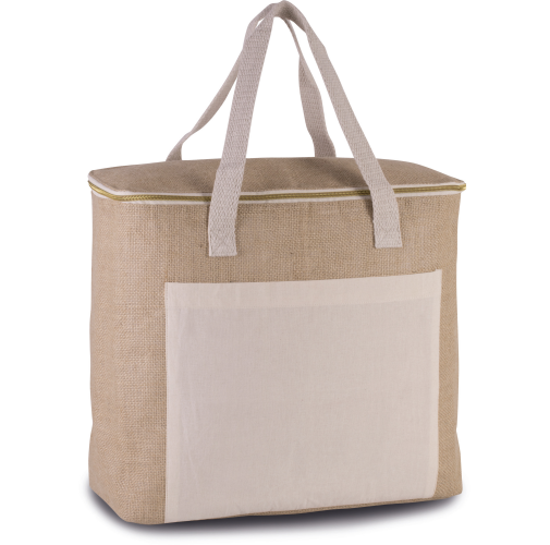 natural Bolsa isotérmica de yute - modelo grande