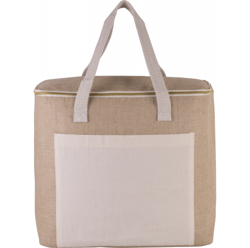 natural Bolsa isotérmica de yute - modelo grande