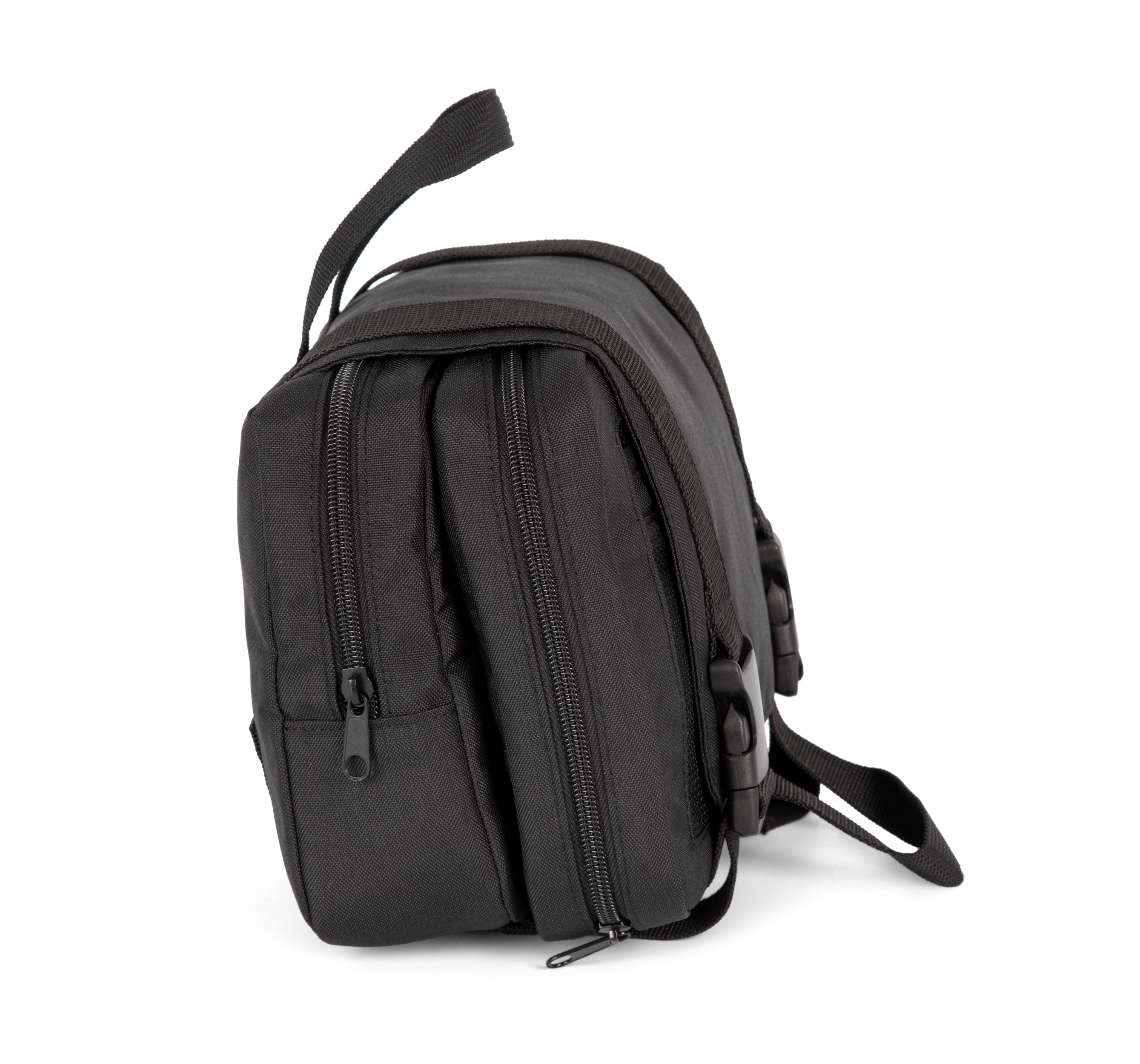 black Neceser en material reciclado con doble compartimento