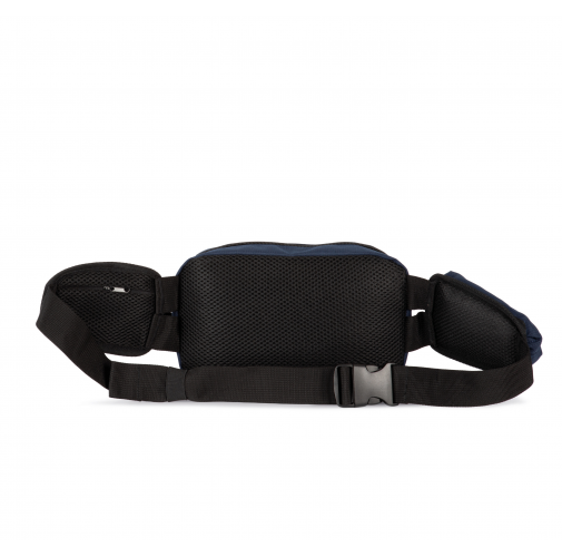 navy Riñonera grande reciclada con bolsillo lateral
