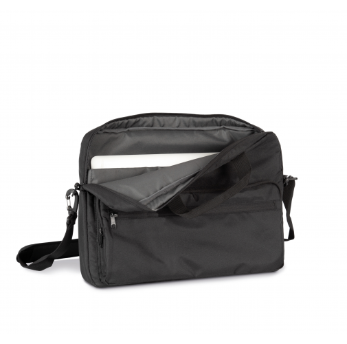 black Bolsa de trabajo para ordenador reciclada