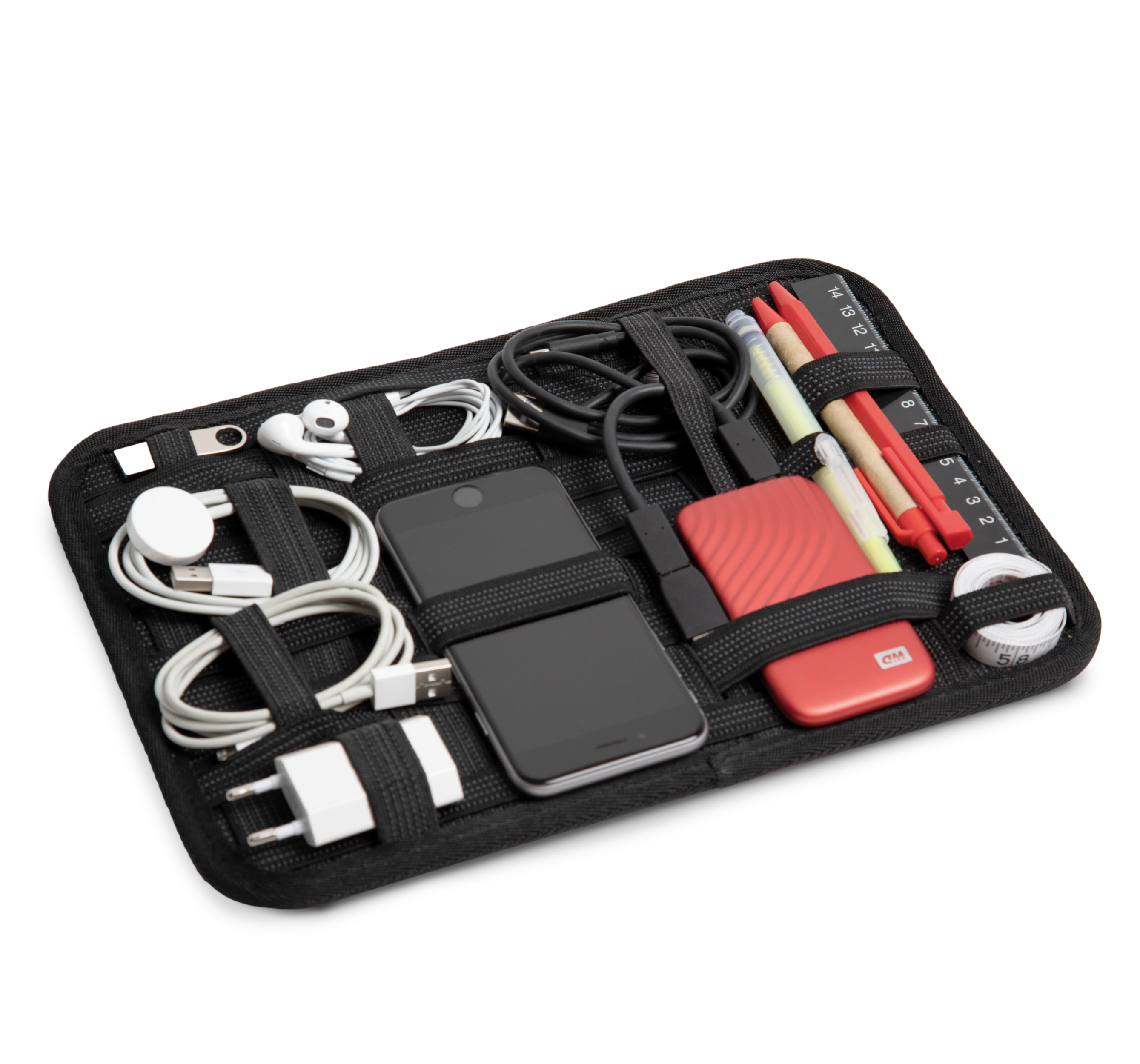 black Estuche organizador para cables y accesorios