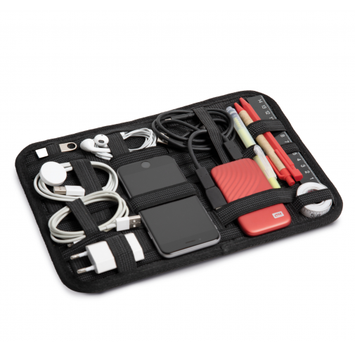 black Estuche organizador para cables y accesorios