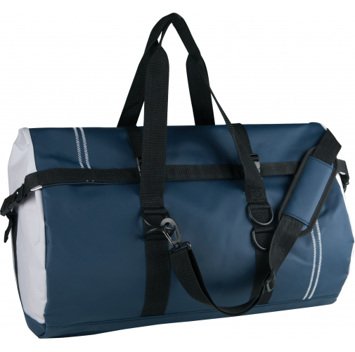 navy / white Bolsa de viaje impermeable