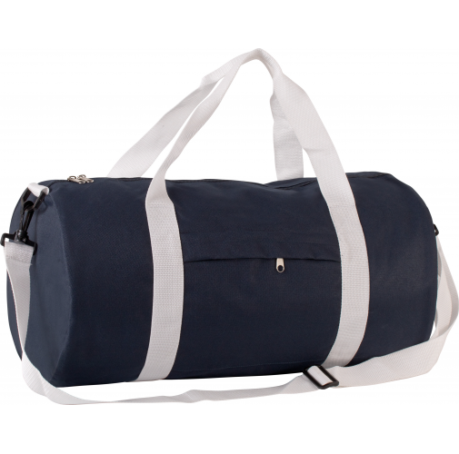 navy / natural white Bolsa cilíndrica - tipo barril