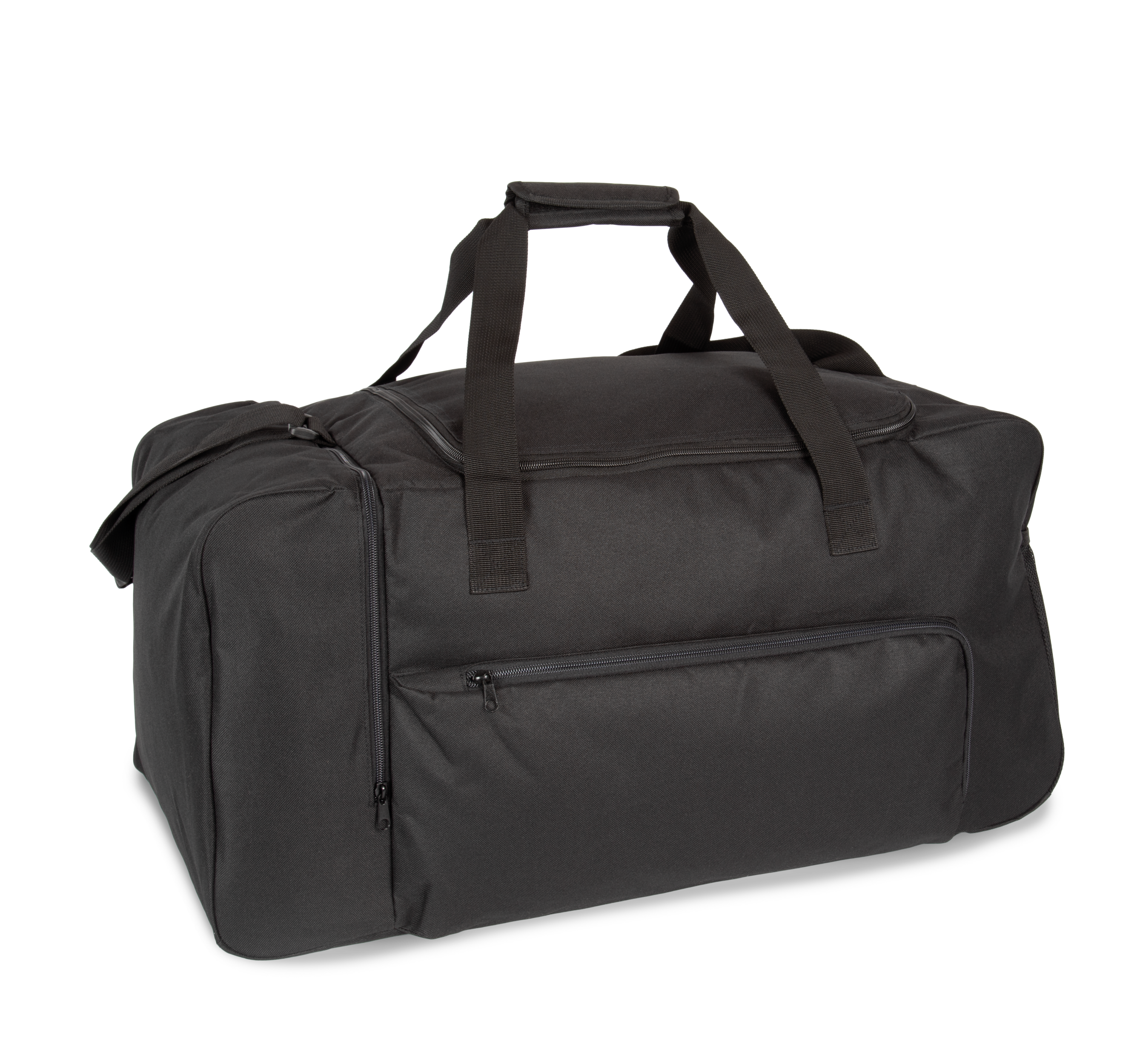 black Bolsa de deporte grande con compartimento lateral