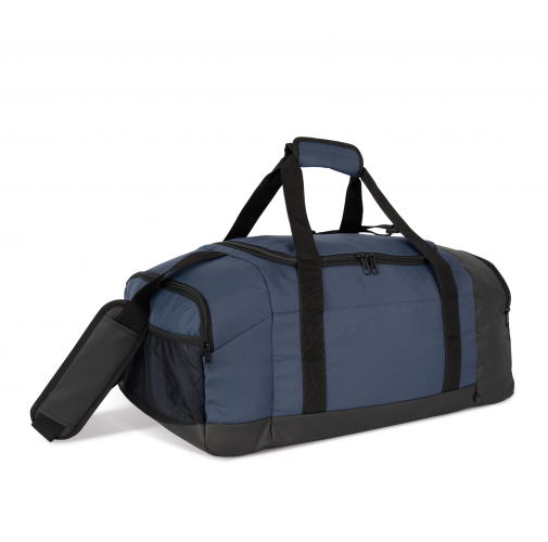 deep blue / black Bolsa de deporte en material reciclado con doble compartimento lateral