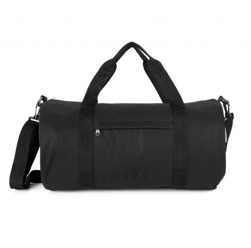 black Bolsa de poliéster reciclado con bolsillo frontal
