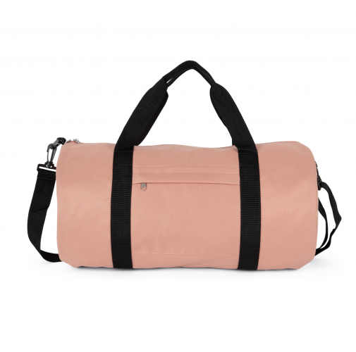 flamingo pink Bolsa de poliéster reciclado con bolsillo frontal