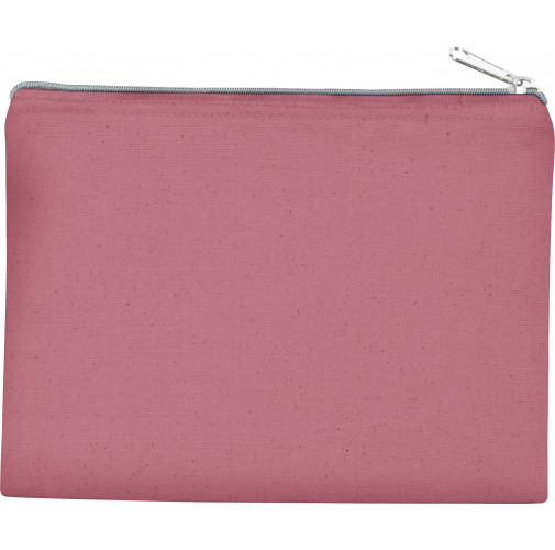 light marsala / silver Estuche de algodón canvas, modelo mediano