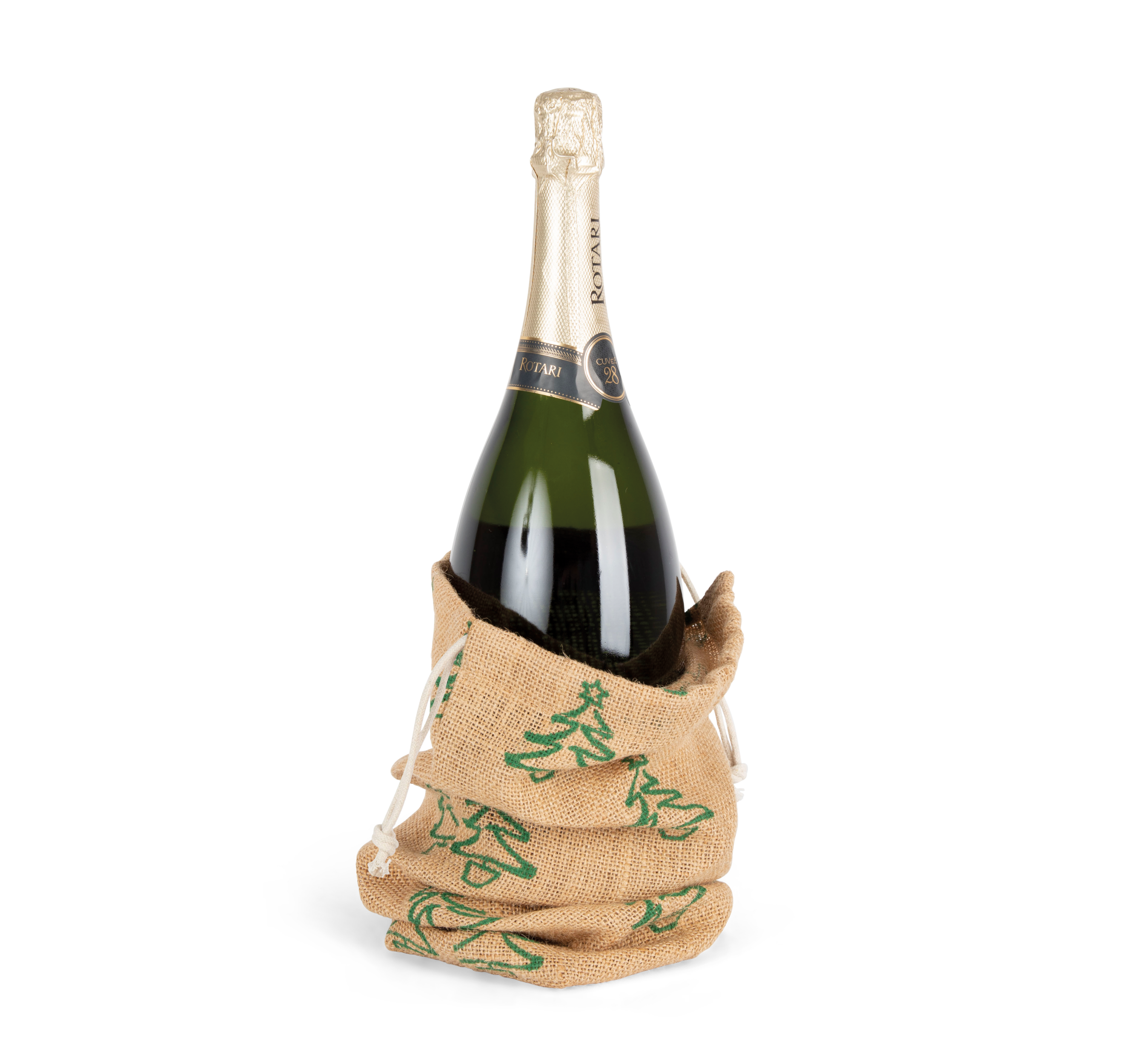 natural / cherry red Portabotellas con motivos navideños