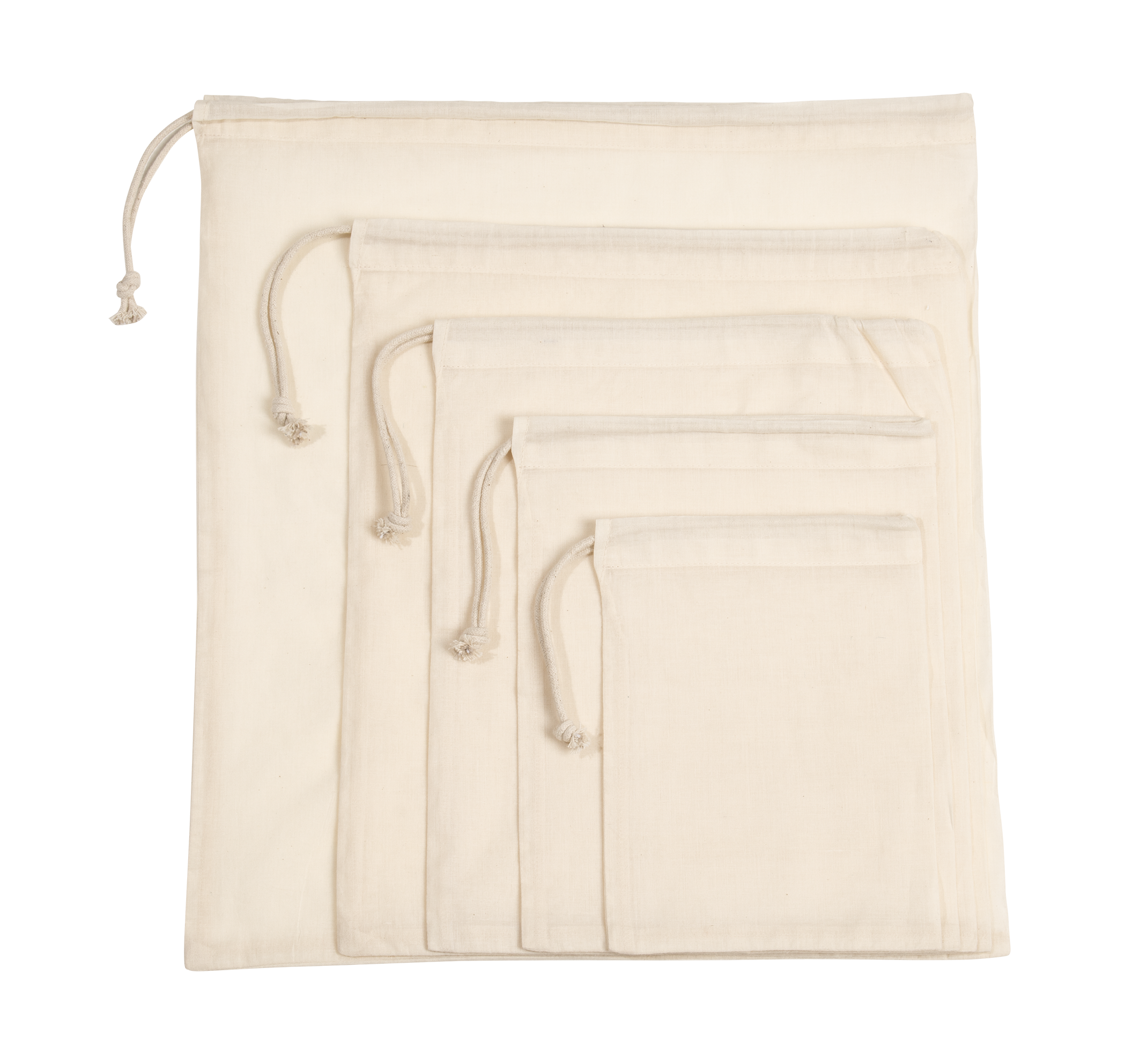 natural Bolsa algodón orgánico - cierre de cordón corredizo