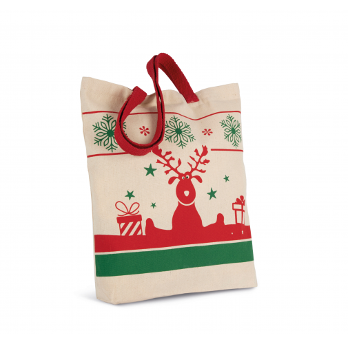 natural Bolsa shopper con motivos navideños