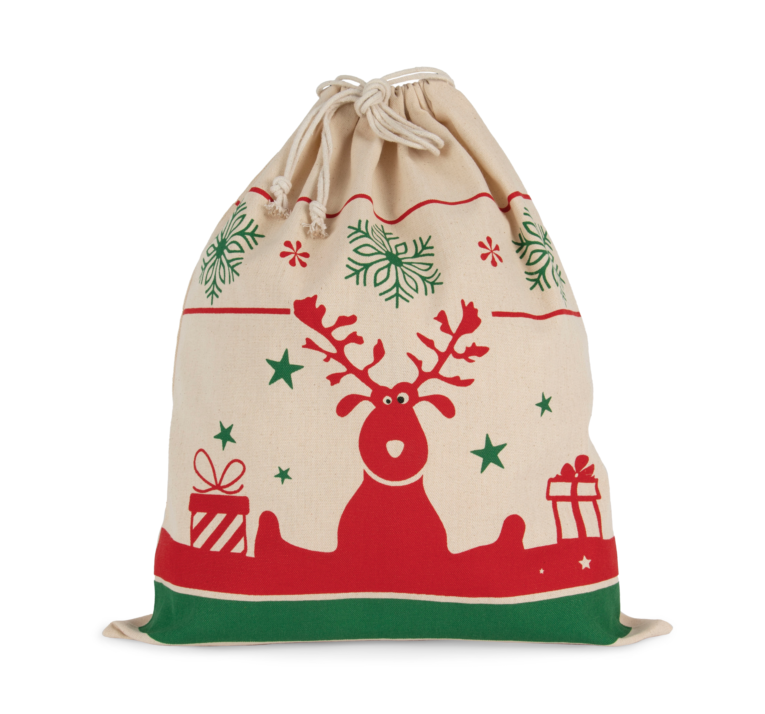 cherry red Bolsa con cordón y motivos navideños