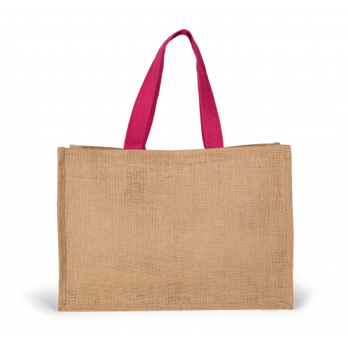 natural / fuchsia Bolsa shopper XL