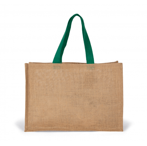 natural / kelly green Bolsa shopper XL