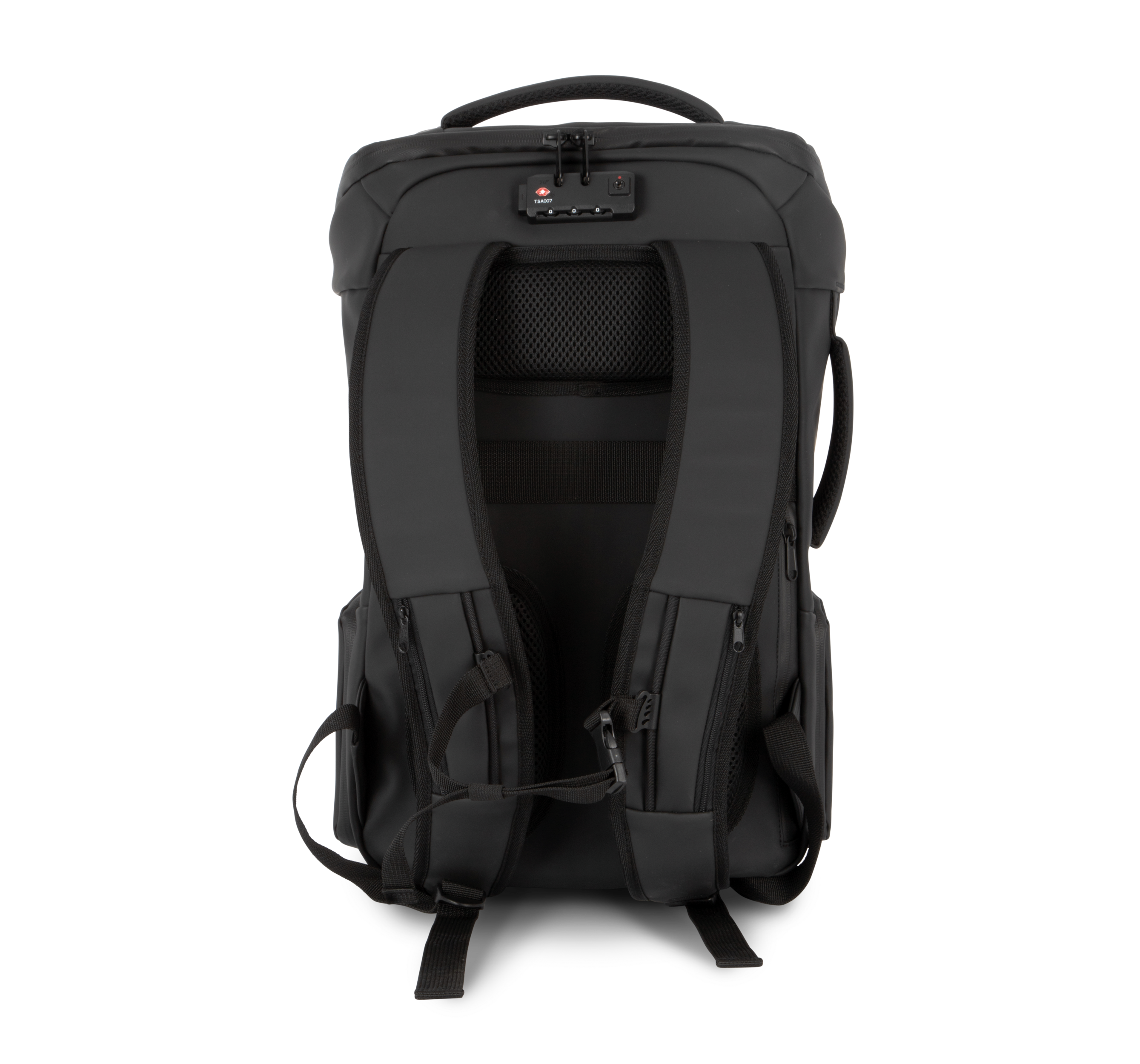 black Mochila antirrobo impermeable con portacasco