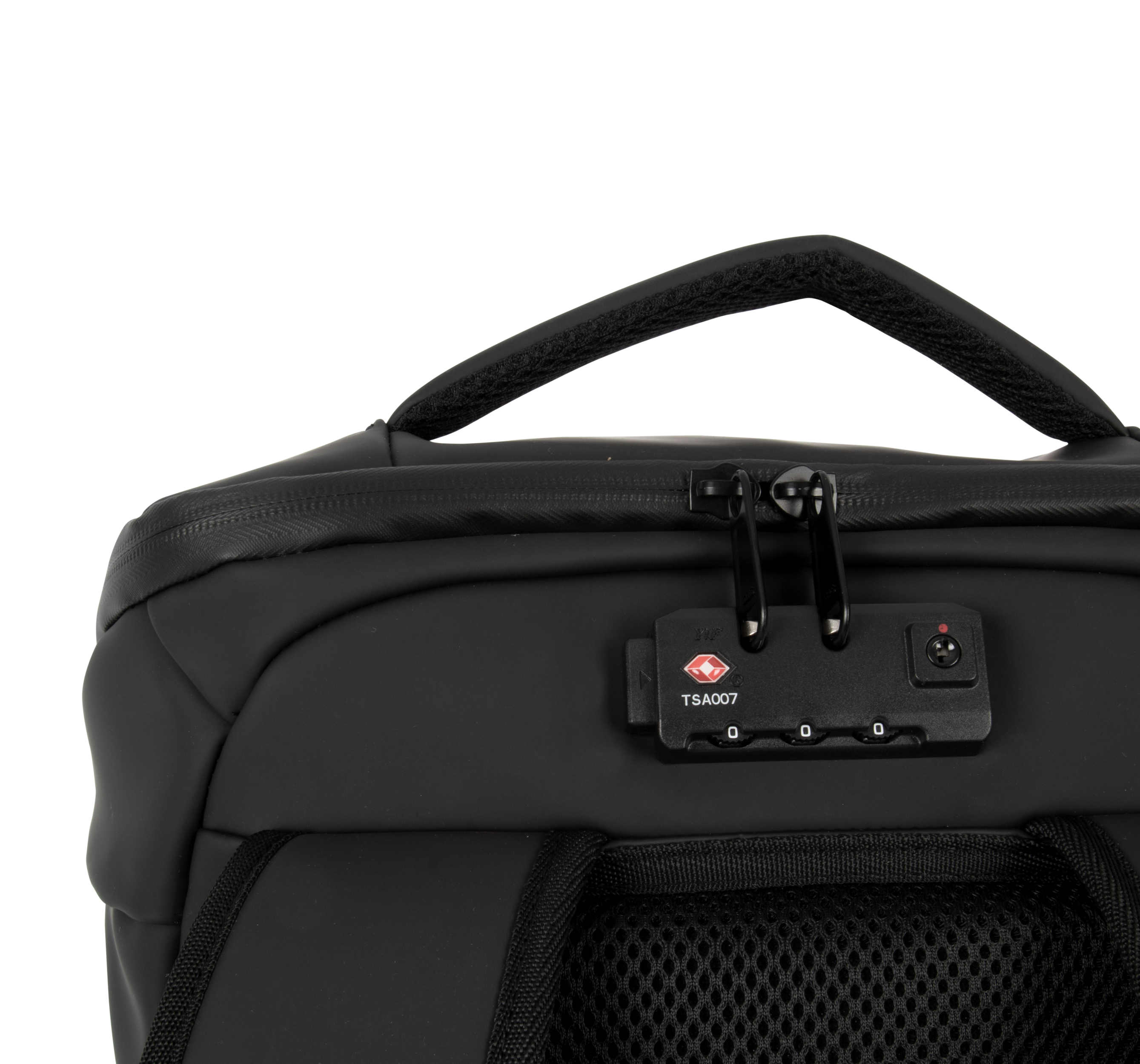 black Mochila antirrobo impermeable con portacasco