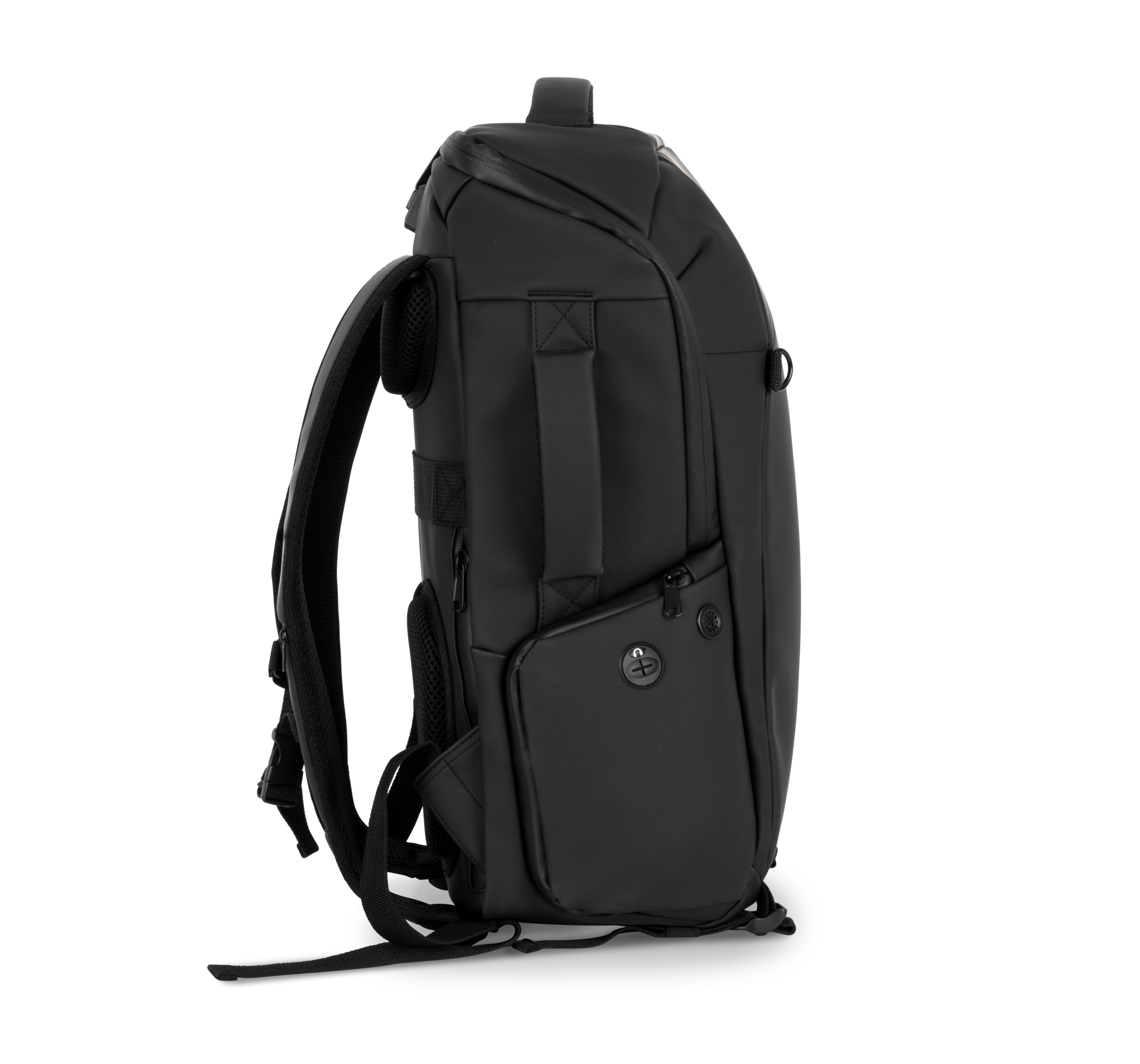 black Mochila antirrobo impermeable con portacasco