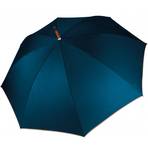 navy / beige Paraguas mastil de madera