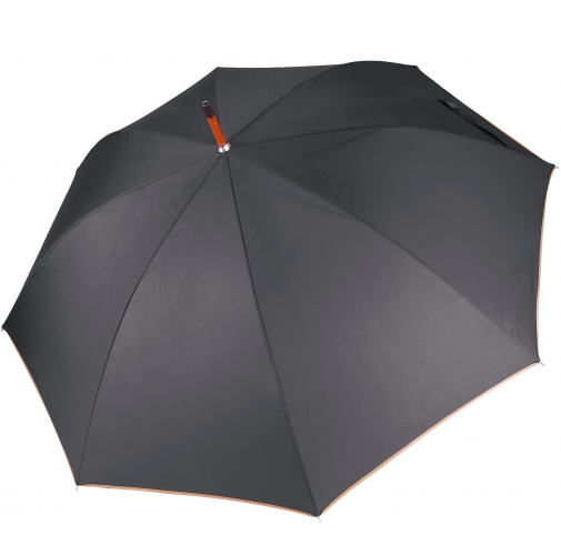 dark grey / beige Paraguas mastil de madera