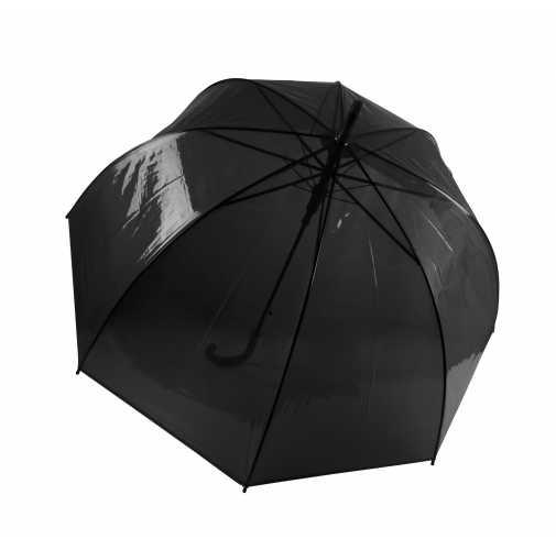 black Paraguas transparente