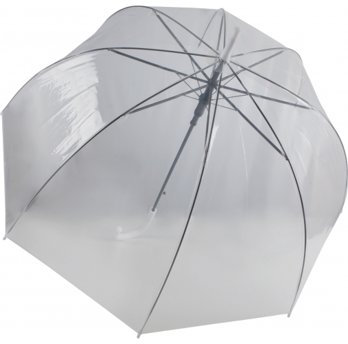 white Paraguas transparente