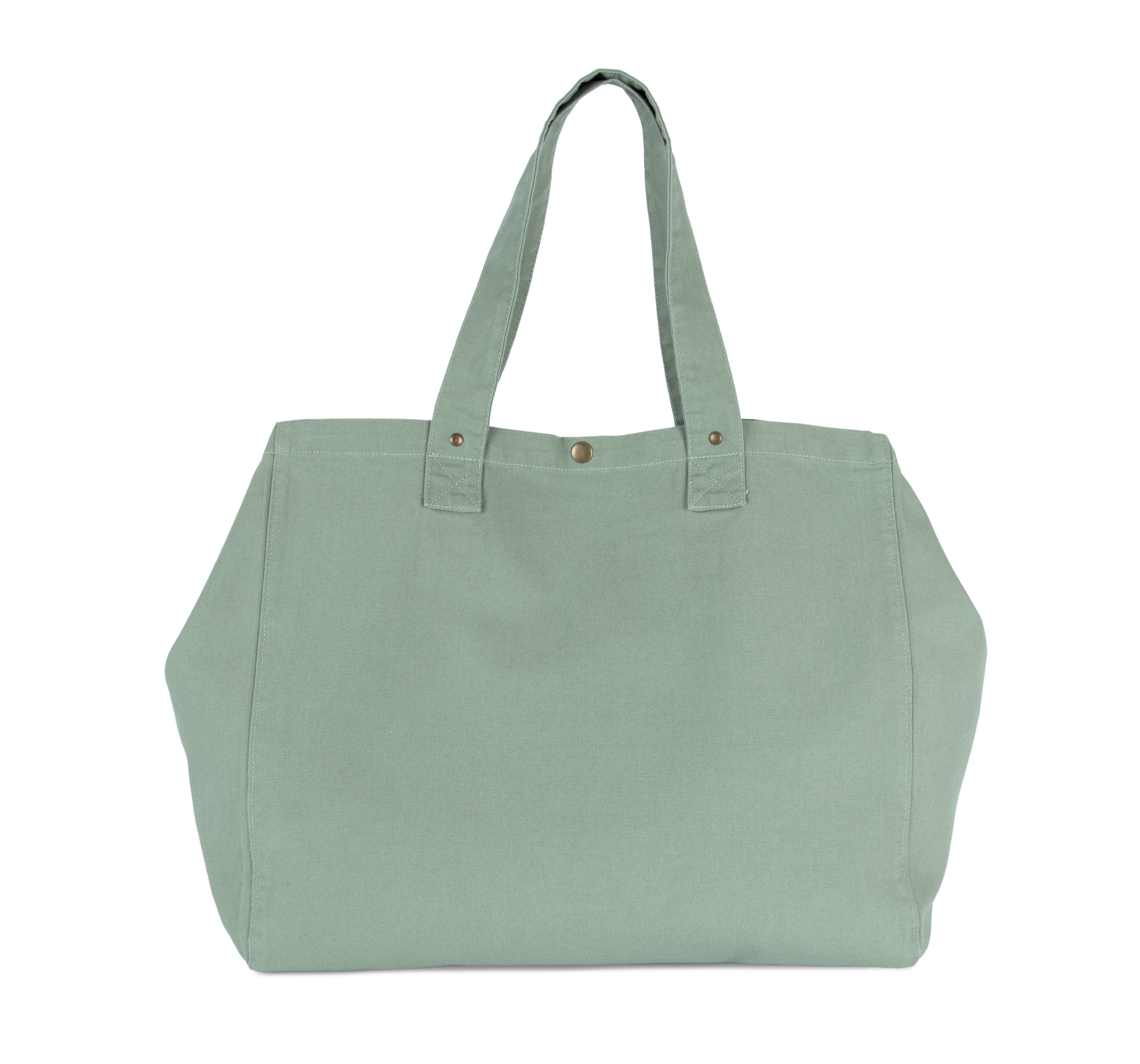 Bolsa shopper de algodón efecto lavado