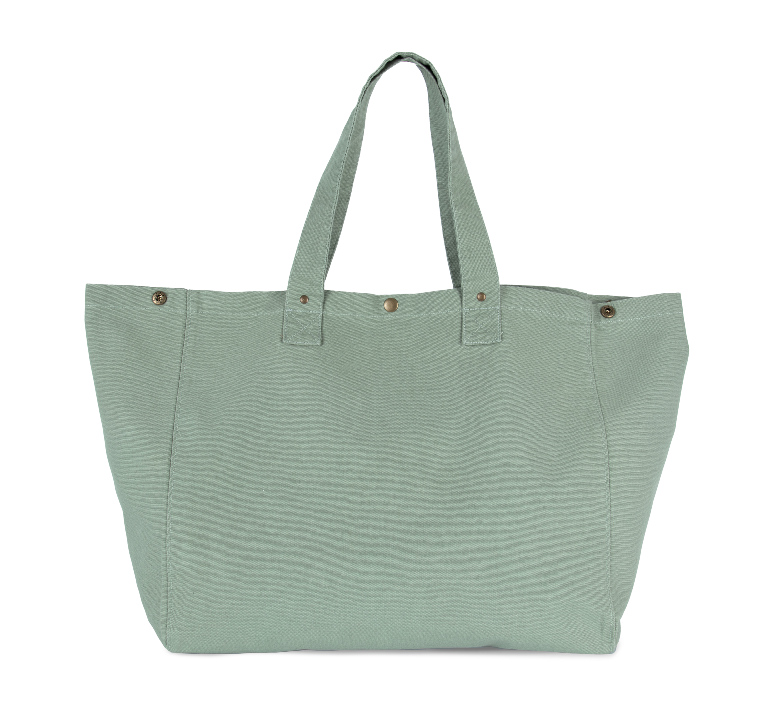 Bolsa shopper de algodón efecto lavado