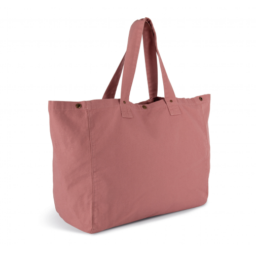 Bolsa shopper de algodón efecto lavado