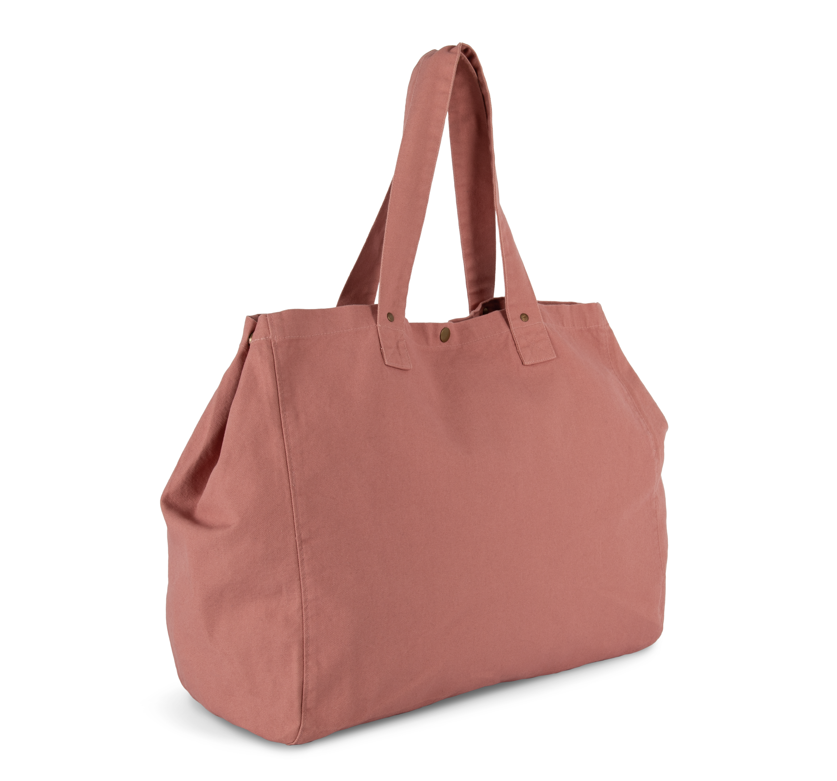 Bolsa shopper de algodón efecto lavado