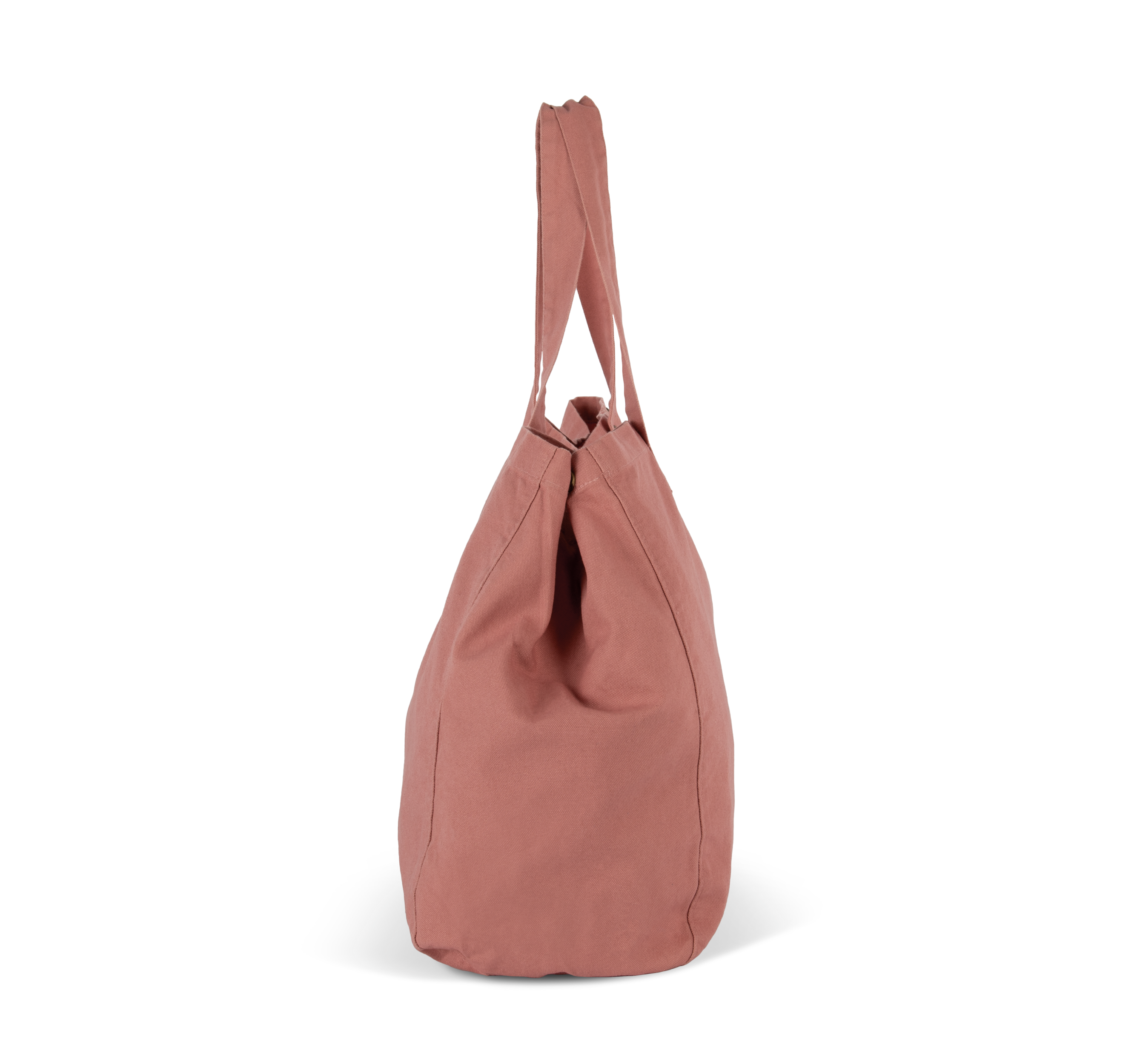 Bolsa shopper de algodón efecto lavado