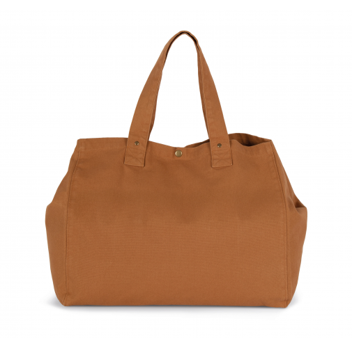 Bolsa shopper de algodón efecto lavado