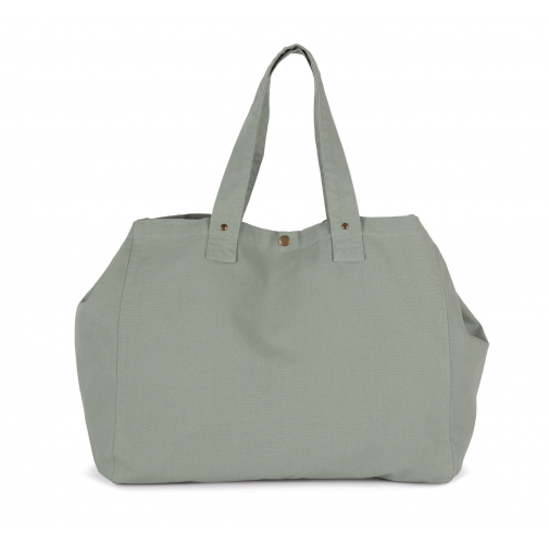 Bolsa shopper de algodón efecto lavado