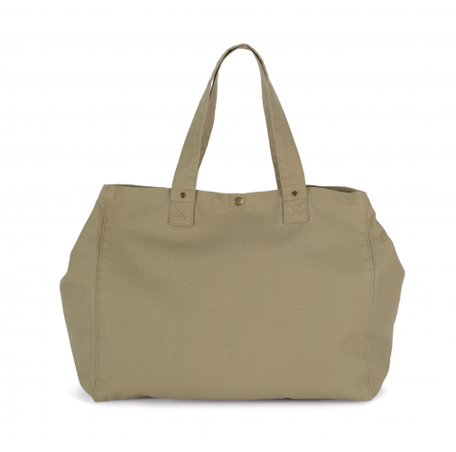 Bolsa shopper de algodón efecto lavado