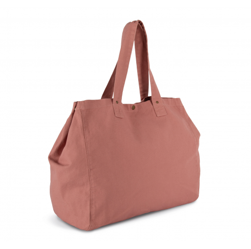 Bolsa shopper de algodón efecto lavado