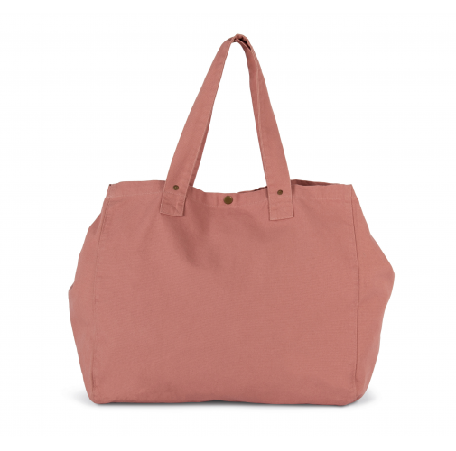 Bolsa shopper de algodón efecto lavado