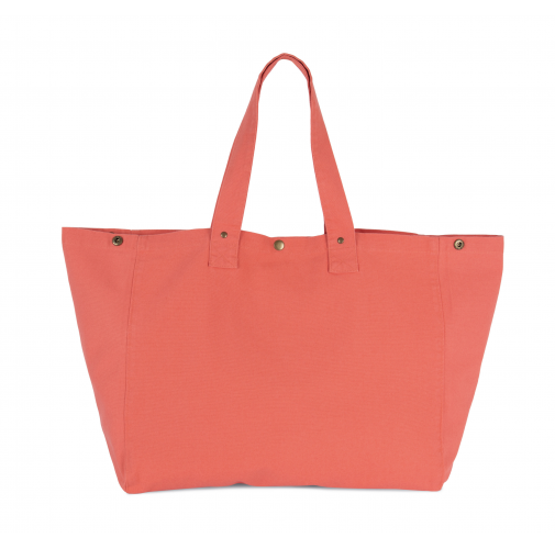 Bolsa shopper de algodón efecto lavado